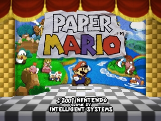 Paper Mario (Europe) (En,Fr,De,Es) Title Screen